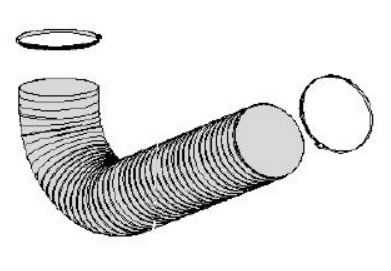 Žarna antistatinė L=1000mm/d=161mm, su 2 spaustuvais KUA-160/3H-4H Atex 