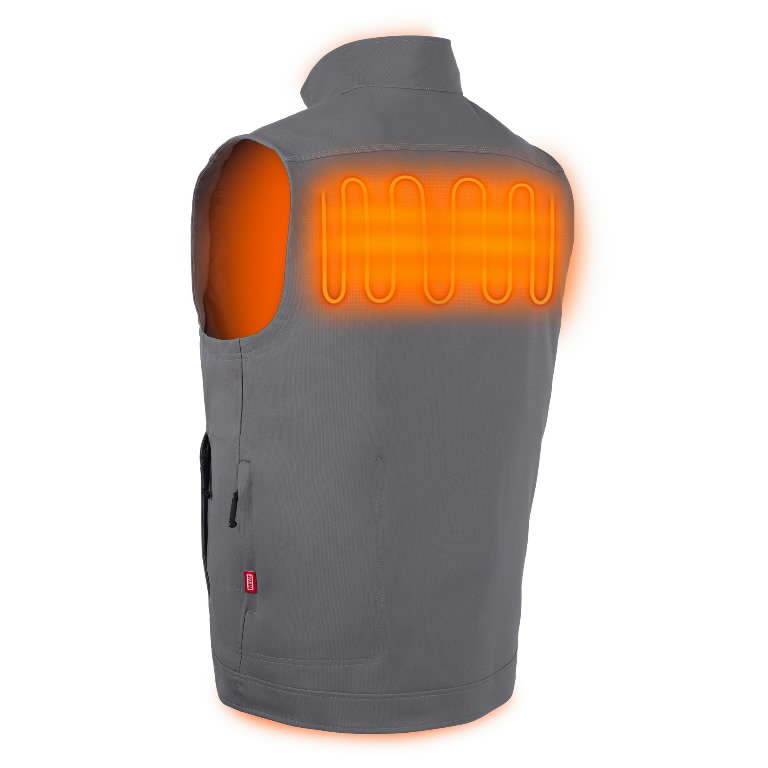 HEATED VEST M12 HVGREY1-0, grey XXXL 4.