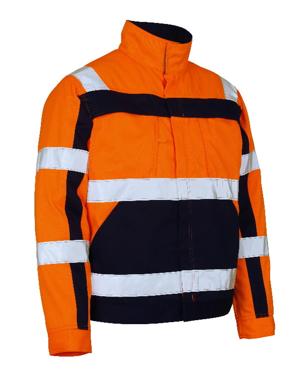 Jacket CAMETA HIGH VISIBILITY ORANGE/NAVY XL, Mascot Stokker