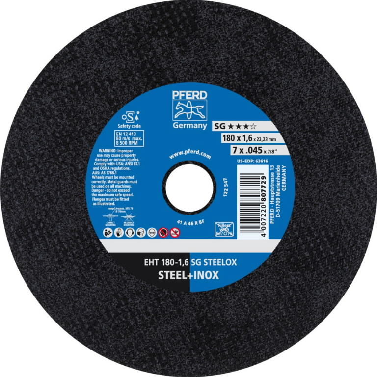 Griezējdisks SG Steelox 180x1,6mm, Pferd