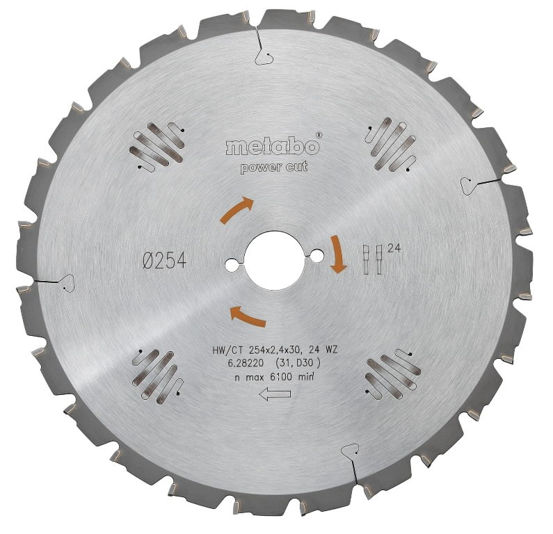 Saw blade HW/CT 450x3,5/2,5x30, FZ/FA 32, Metabo