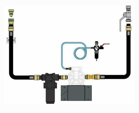 Wall mounted diaphragm pump installation kit (excl FLR unit) 