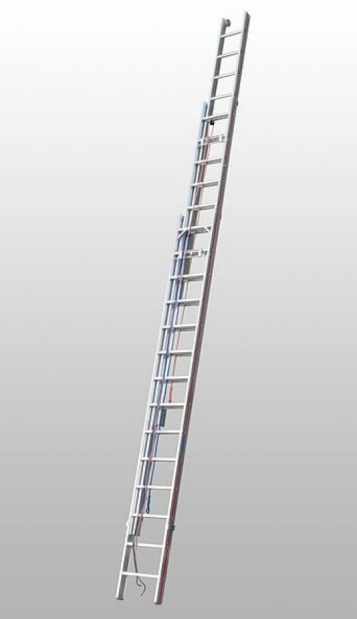 Rope-operated extension ladder 3x12 steps, 3,57/8,33m 4061, Hymer