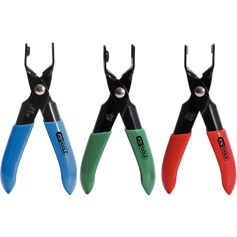 Fuel pipe pliers set, 3 pcs, KS Tools