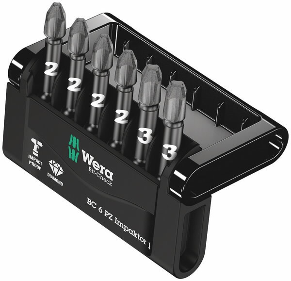 Impact bit set PZ Impaktor 1, Wera