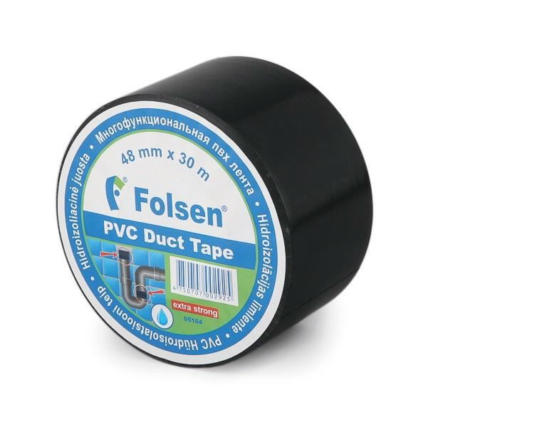 Kosteudenkestävä musta PVC-teippi 1