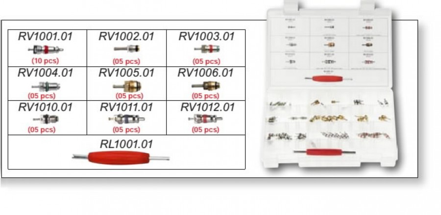 AC Valve core kit 51 pcs 1