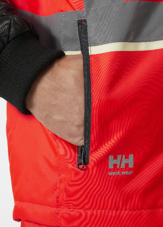 Jacket padding vest Uc-Me zip in, hi-viz CL2, red-black 5XL 3.