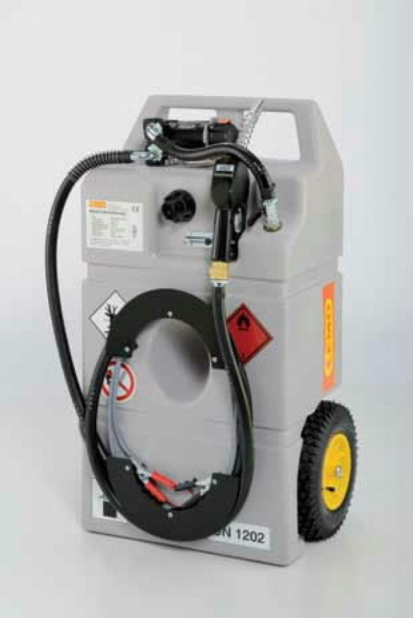 Mobile fuel tank system 100L, 12v el.pump, Cemo Diesel & petrol equipment