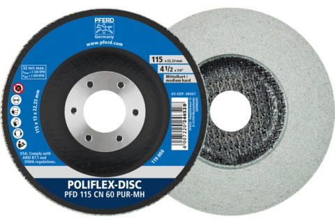 Finishing disc Poliflex PUR-MH 115x14/22.23mm CN 60