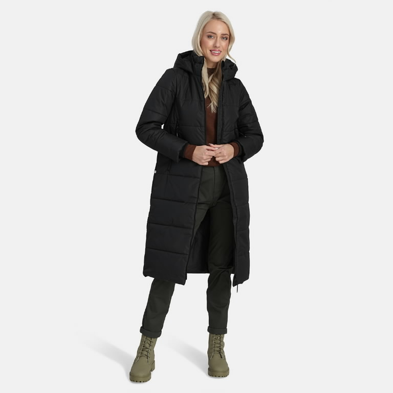 Winter coat Nina 1 hooded, black M 3.