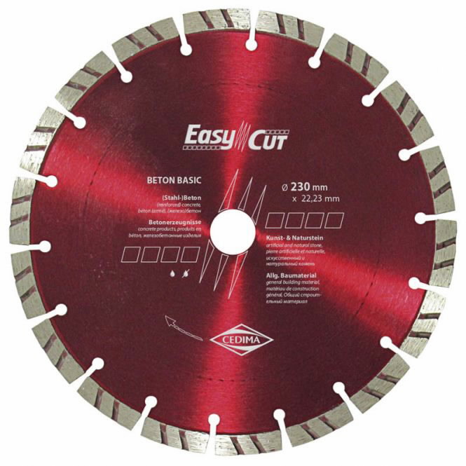 Diamant saw blade for wet and dry cutting BETON BASIC 125x2,4/22,23mm, Cedima