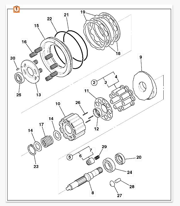 Hydraulic engine repair kit  JCB8080 