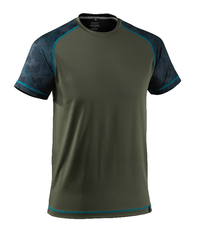 Marškinėliai Advanced samanų žalia/mėlyna XS