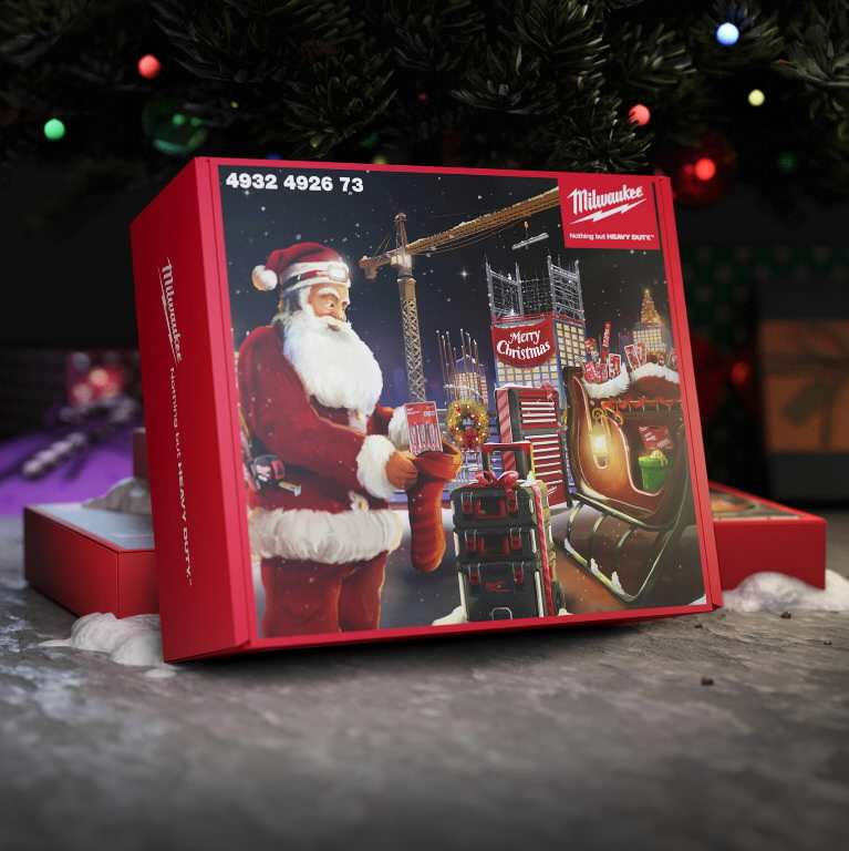 Advent calendar with tools 2023 Milwaukee Stokker tools machinery
