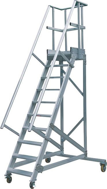 Mobile stocker‘s ladder 60°, 14 steps 3,5m 2230, Hymer