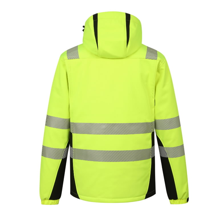 Winter softshell jacket HiVis Calgary, yellow M, Pesso Hivis winter
