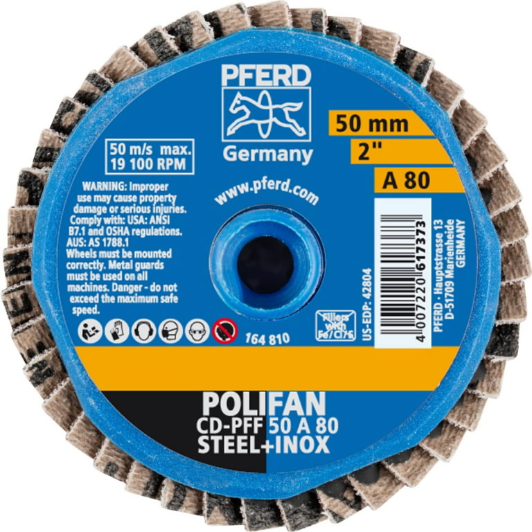 Лепестковый круг Mini-POLIFAN CD 50mm P80 PFF, PFERD