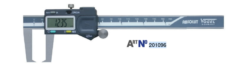 Skaitmeninis slankmatis 150x0,01mm IP54 DIN 862 
