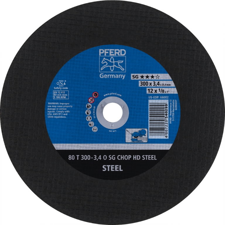 Pjovimo diskas SG Chop Steel 300x3,4/25,4mm, Pferd