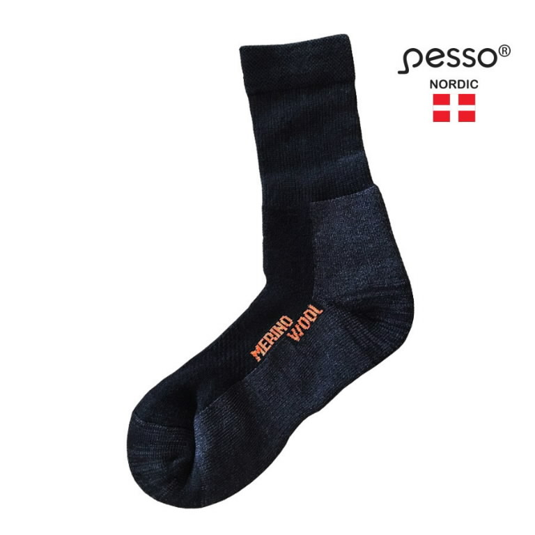 Merino vilnos kojinės  KOMER, juoda,1 pora 39-41, Pesso