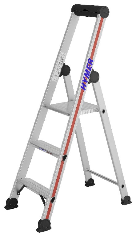 Step ladder with safety platform SC40, 3 steps, Hymer