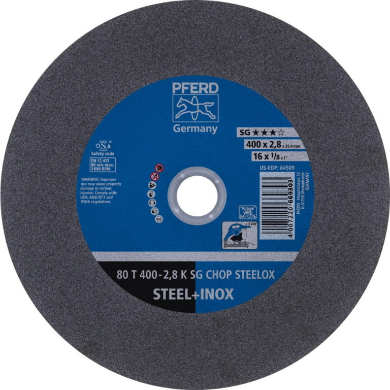Cut-off wheel SG Chop Steelox 400x2,8/25,4mm, Pferd