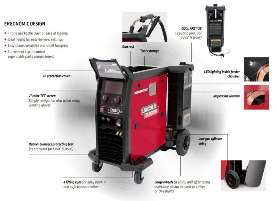 MIGwelder Powertec i380C Advanced, Lincoln Electric Compact MIG equipment