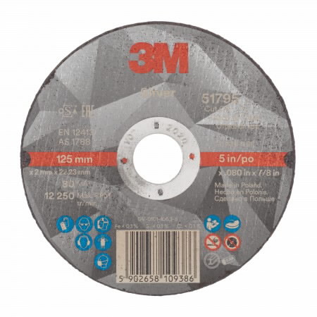 Cutting disc 3M Silver T41 125x2x22,23mm, 3M