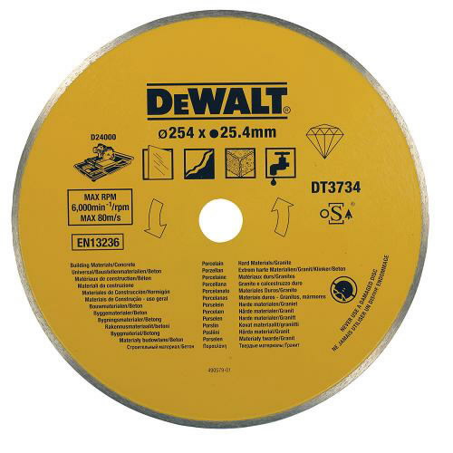 Diamond wet Cut-off wheel for D24000  254x1,6/25,4mm, DeWalt