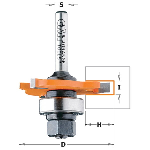 SLOT CUTTER W/ARBOR & BRNG S=8 D=47,6X4, CMT