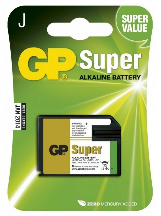 Batterie 4LR61 SuperAlkaline J 6V 1412AP-U1, GP