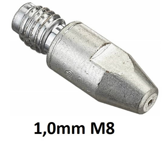 Kosketussuutin CuCrZr M8x30x10–1,0 mm, Binzel