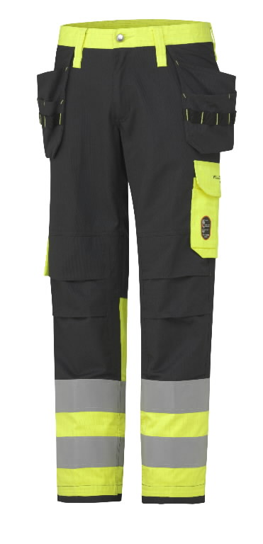 Hi-vis bikses metinātājiem Aberdeen, CL1, dzeltenas/pelēkas C52, Helly Hansen Workwear