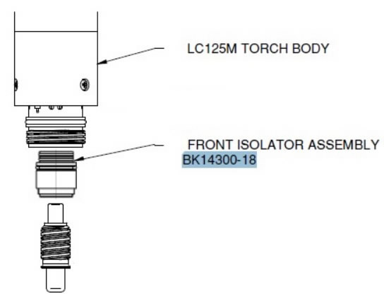 Front isolator assembly for FlexCut 125 (LC125M), Lincoln Electric