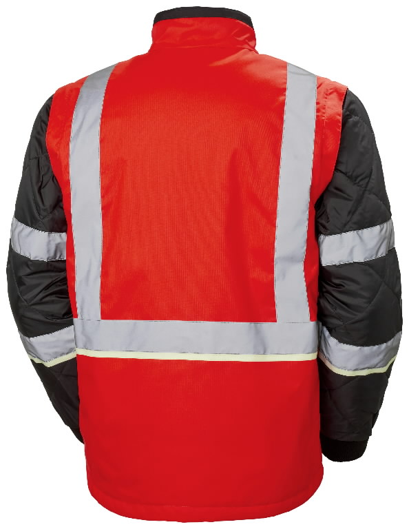 Jacket padding vest Uc-Me zip in, hi-viz CL2, red-black 2XL 2.