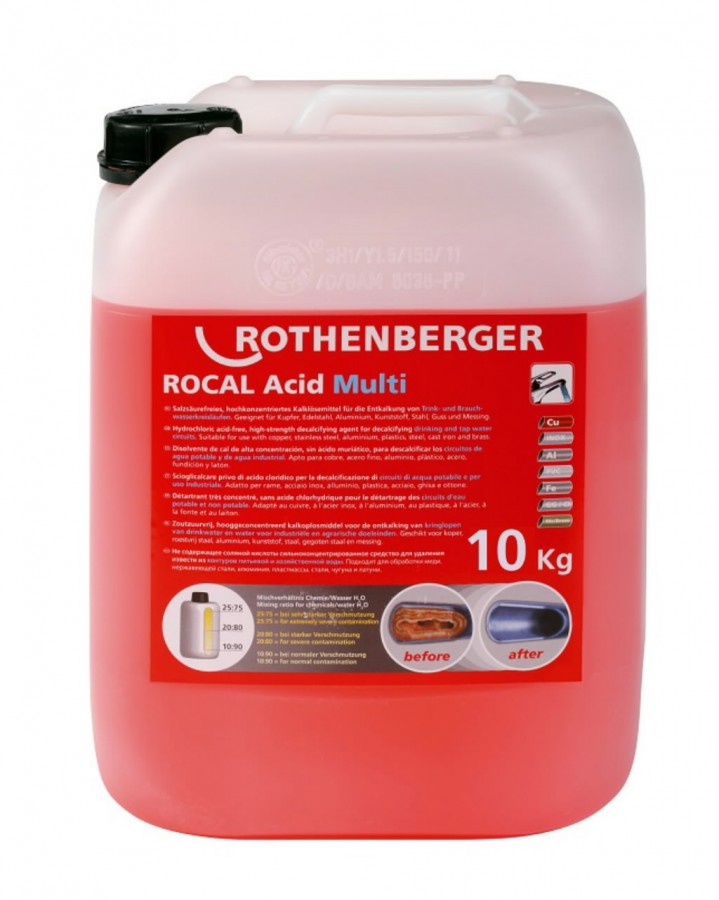 katlakivi eemaldamise kontsentraat 10kg ROCAL Multi, Rothenberger