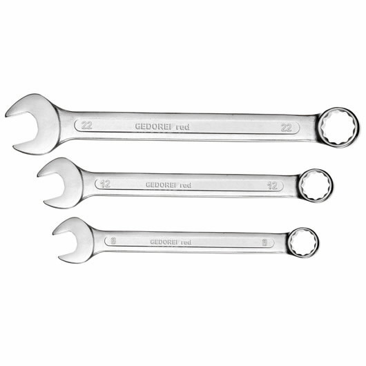 Combination spanner set size822mm 10pcs R09105010, Gedore RED