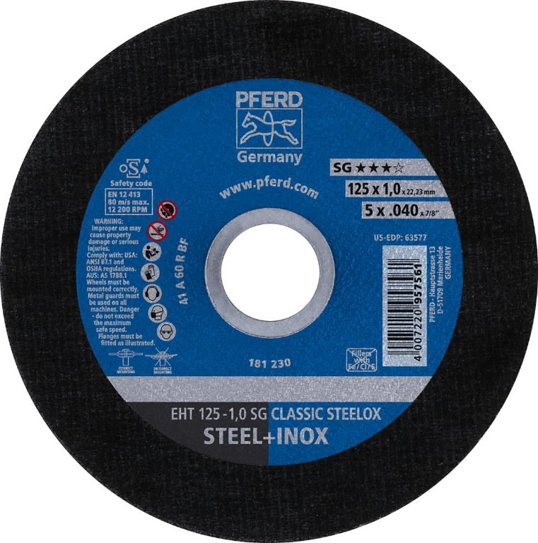 Katkaisulaikka SG Classic Steelox 125x1mm, Pferd