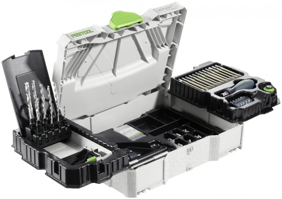Centrotec SYSTAINER 98-osaline tarvikute komplekt, Festool