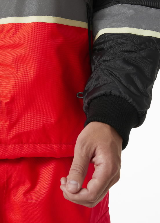 Jacket padding vest Uc-Me zip in, hi-viz CL2, red-black 2XL 4.