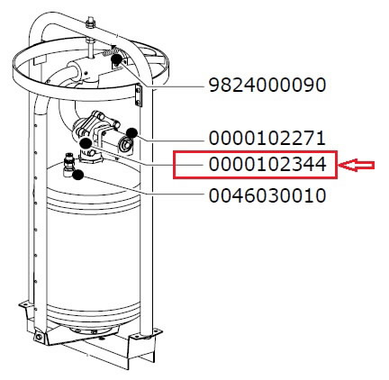 Membrane + spring of magnetic valve (ex 0810100050) 