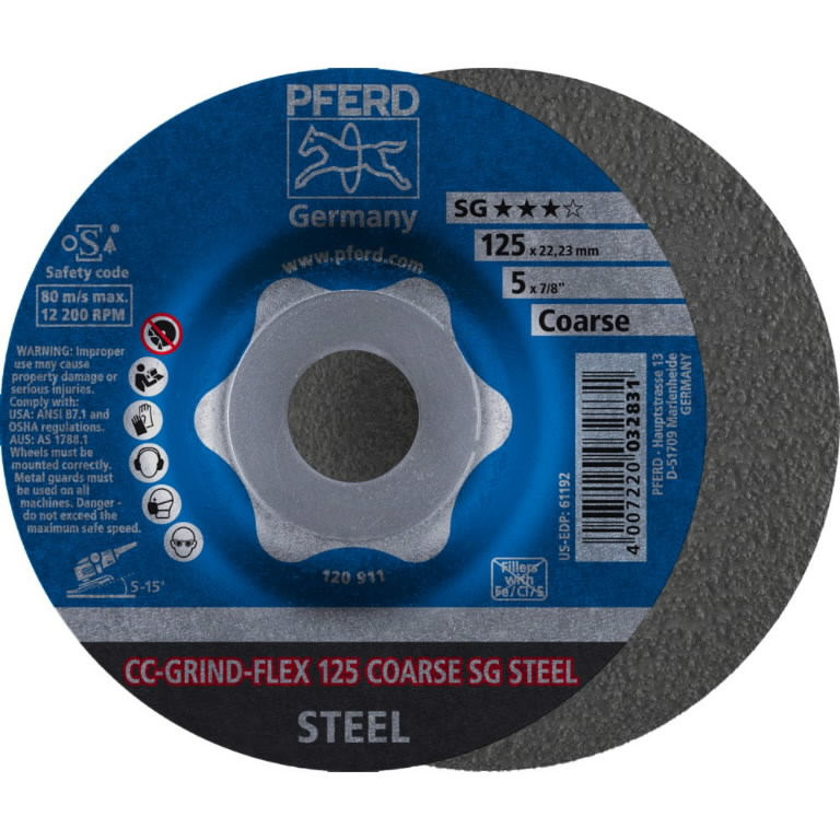 Metallihiomalaikka CC-GRIND-FLEX 125mm Coarse, Pferd