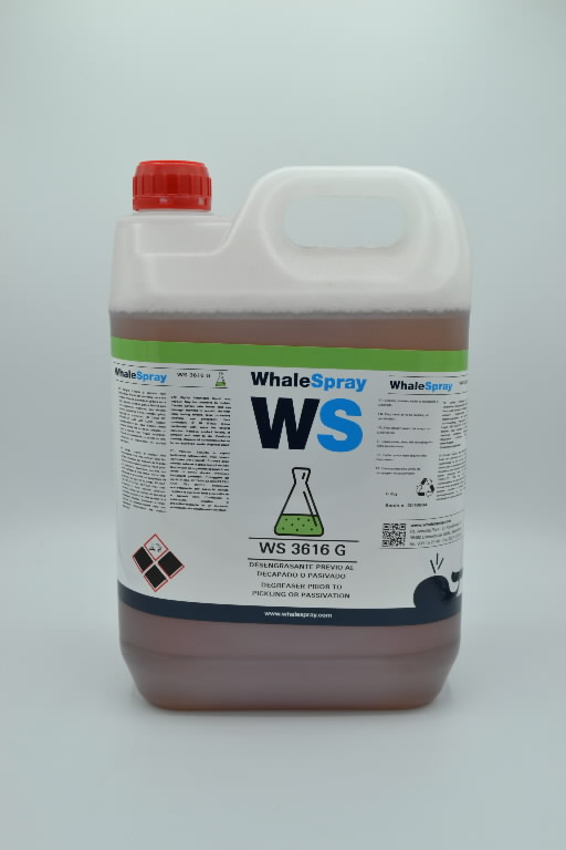 Rasvanpoisto-/puhdistusaine ruostumattomalle teräspinnalle WS3616 G 30 kg, Whale Spray