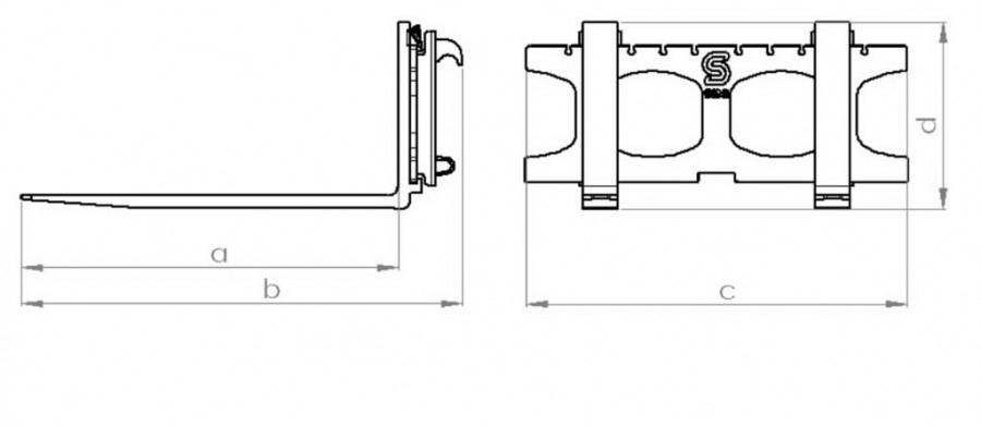 Pallet fork 1500 kg 1