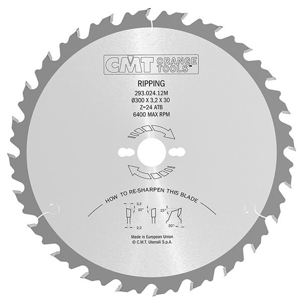 RIPPING SAW BLADE 350X3X30 Z28 10ATB, CMT Sawblades for wood