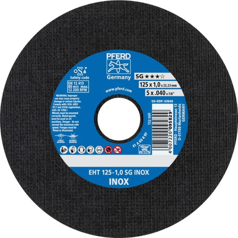 Cut-off wheel SG Inox 125x1mm 1