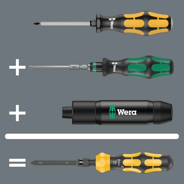 Kraftform Plus impact screwdriver 1/4´´ set, 19pcs, Wera