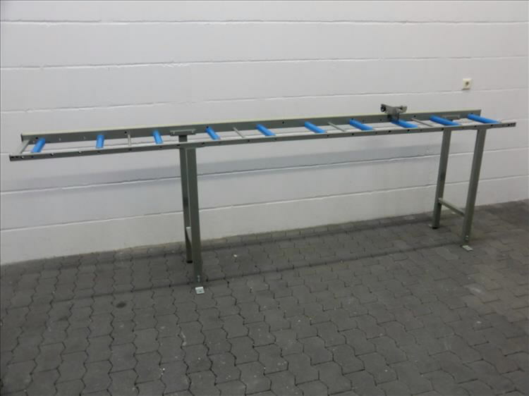 Roller conveyor RLK 6m right, scale and flip-stop 