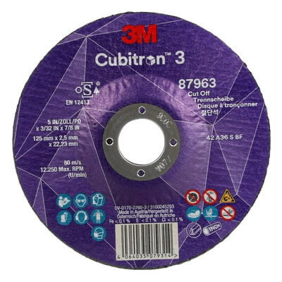 Pjovimo diskas Cubitron 3 T42 P36+ 125x2,5/22,23mm